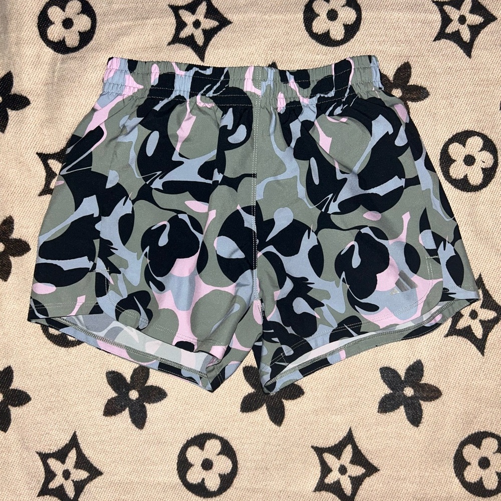 adidas Kids Camouflage Shorts - Green, Pink, Black